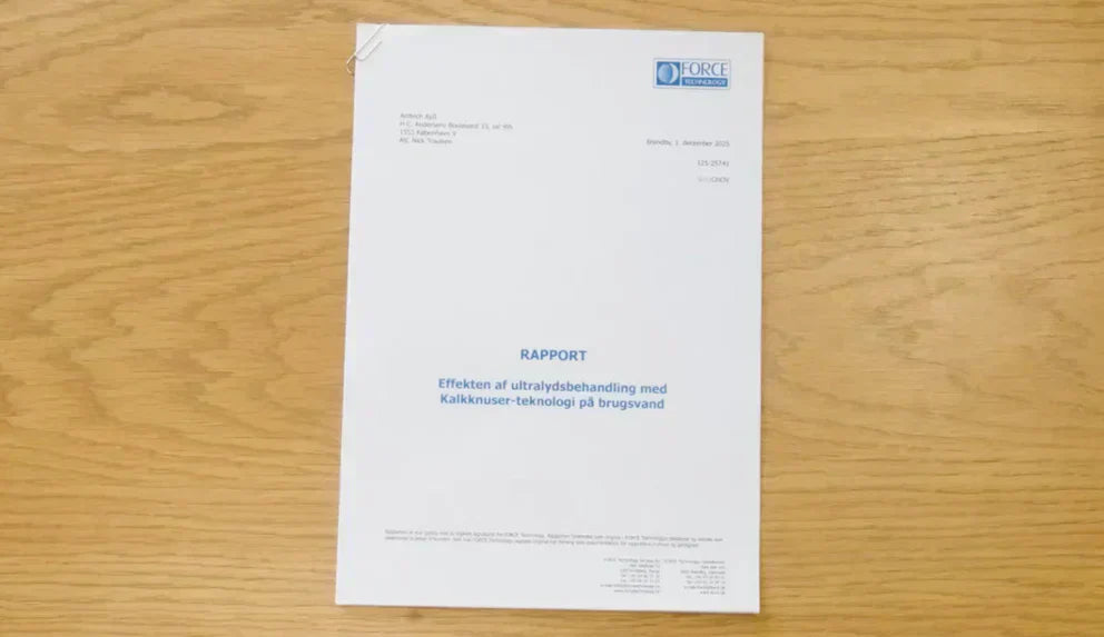 Rapport från oberoende institut: Effekten av ultraljudsbehandling med Kalklösare